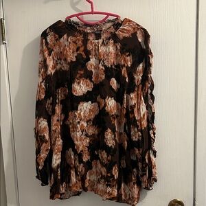 Maurices Brown and Black Floral Blouse
